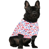 British Pattern Print Design 01 All Over Print Pet Dog Round Neck Fuzzy Shirt