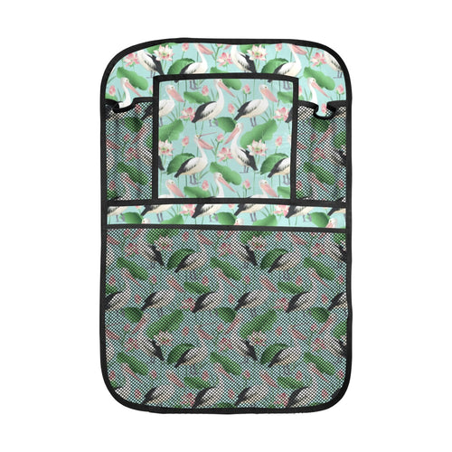 Pelican Pattern Print Design 01 Car Seat Back Organizer