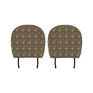 Music Notes Pattern Print Design 05 Car Headrest Cover