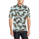 Eagle Pattern Print Design 01 Men's All Over Print Polo Shirt