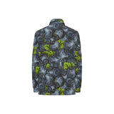 blueberry pattern Women's Long Sleeve Polo Shirt