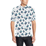 Pigeon Pattern Print Design 02 Men's All Over Print Polo Shirt