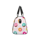 Donut pattern glaze pink background Travel Bag