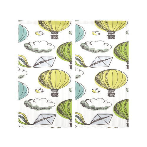 Hot Air Balloon Bird Cloud Pattern Gauze Curtain
