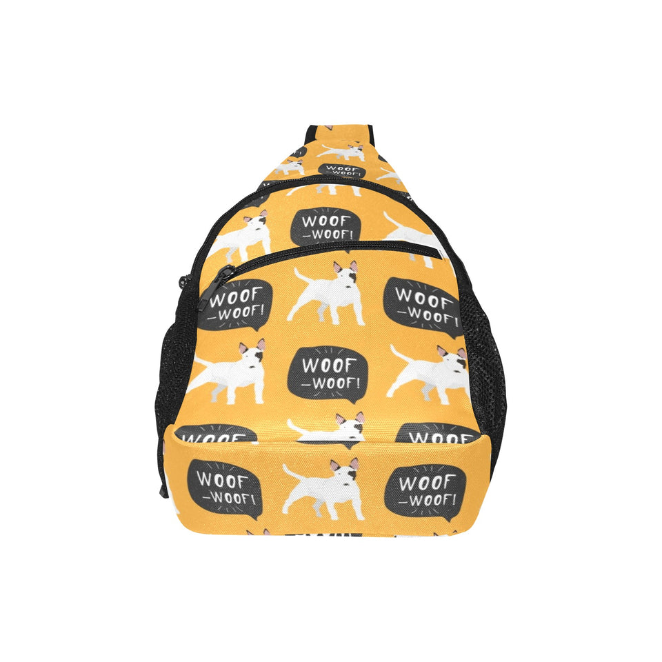 Bull Terrier Pattern Print Design 03 All Over Print Chest Bag