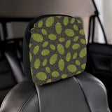 Hop pattern black background Car Headrest Cover