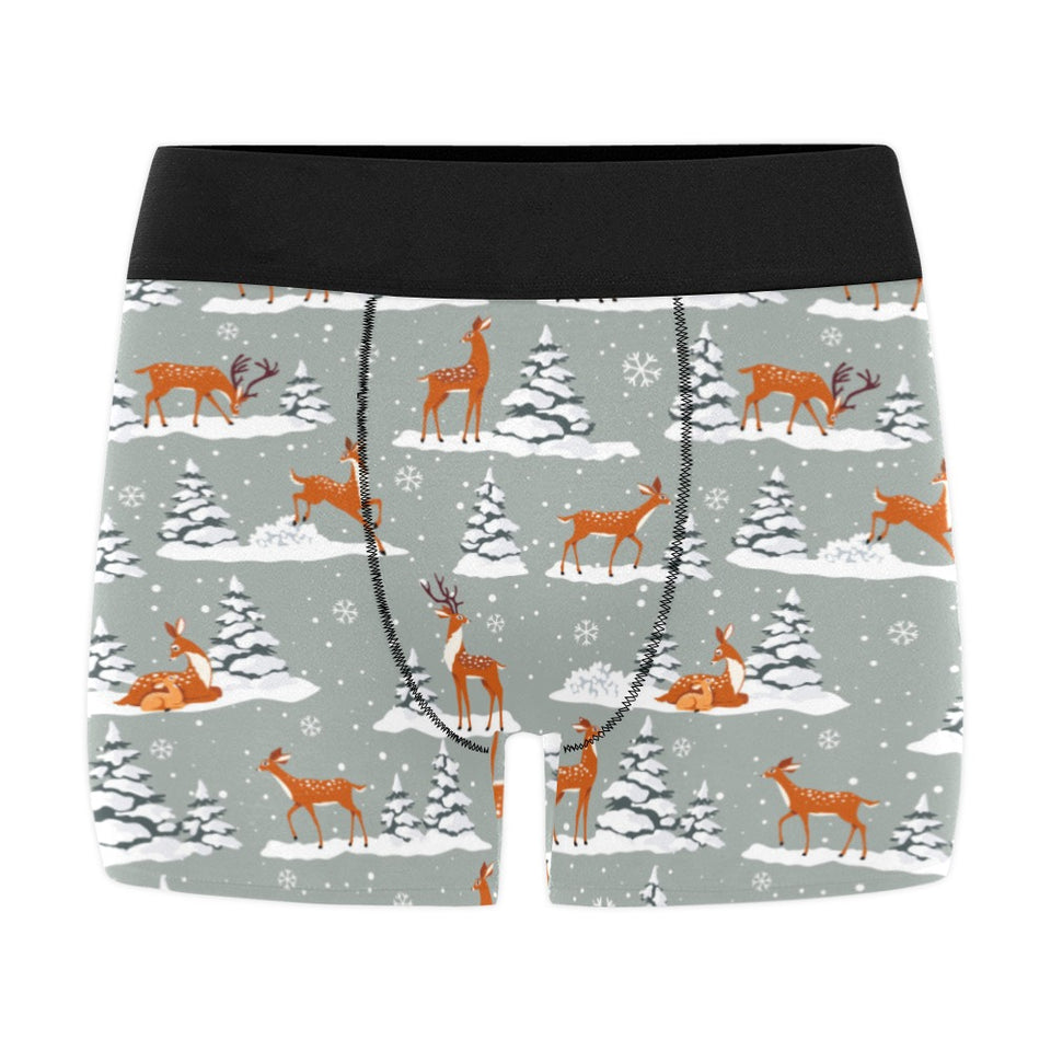 Beautiful deers Winter Christmas Men's All Over Print Boxer Briefs Men's Underwear