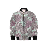 Spider web cobweb design color pattern Kids' Boys' Girls' Bomber Jacket
