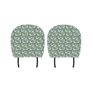 Pelican Pattern Print Design 04 Car Headrest Cover