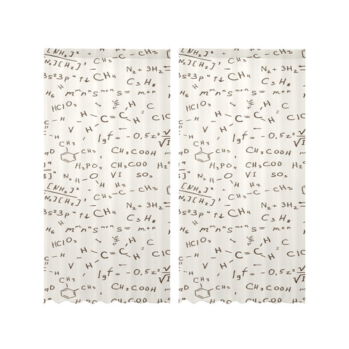 Chemistry Periodic Table Pattern Print Design 04 Gauze Curtain