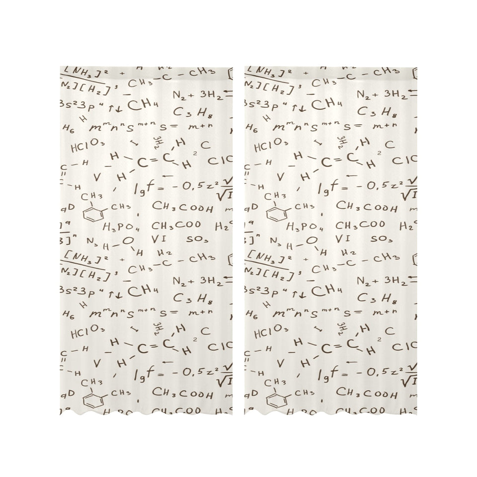 Chemistry Periodic Table Pattern Print Design 04 Gauze Curtain