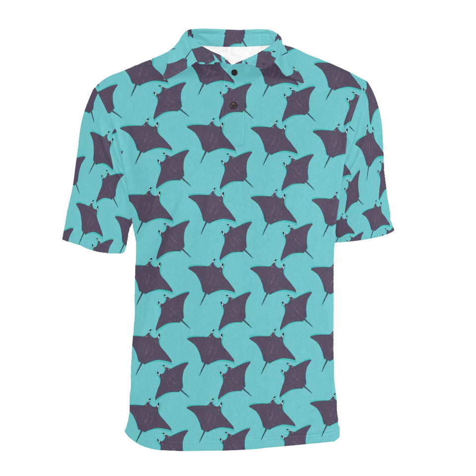 Stingray Pattern Print Design 02 Men's All Over Print Polo Shirt