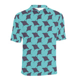 Stingray Pattern Print Design 02 Men's All Over Print Polo Shirt