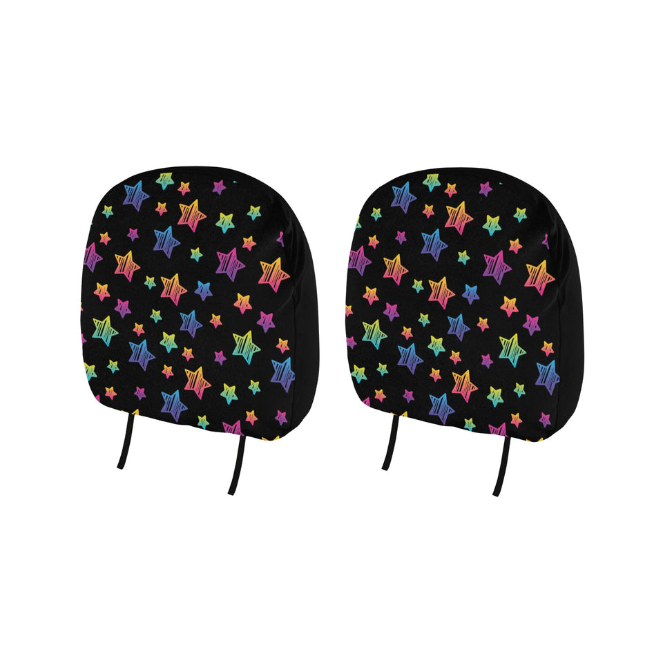 Colorful star pattern Car Headrest Cover