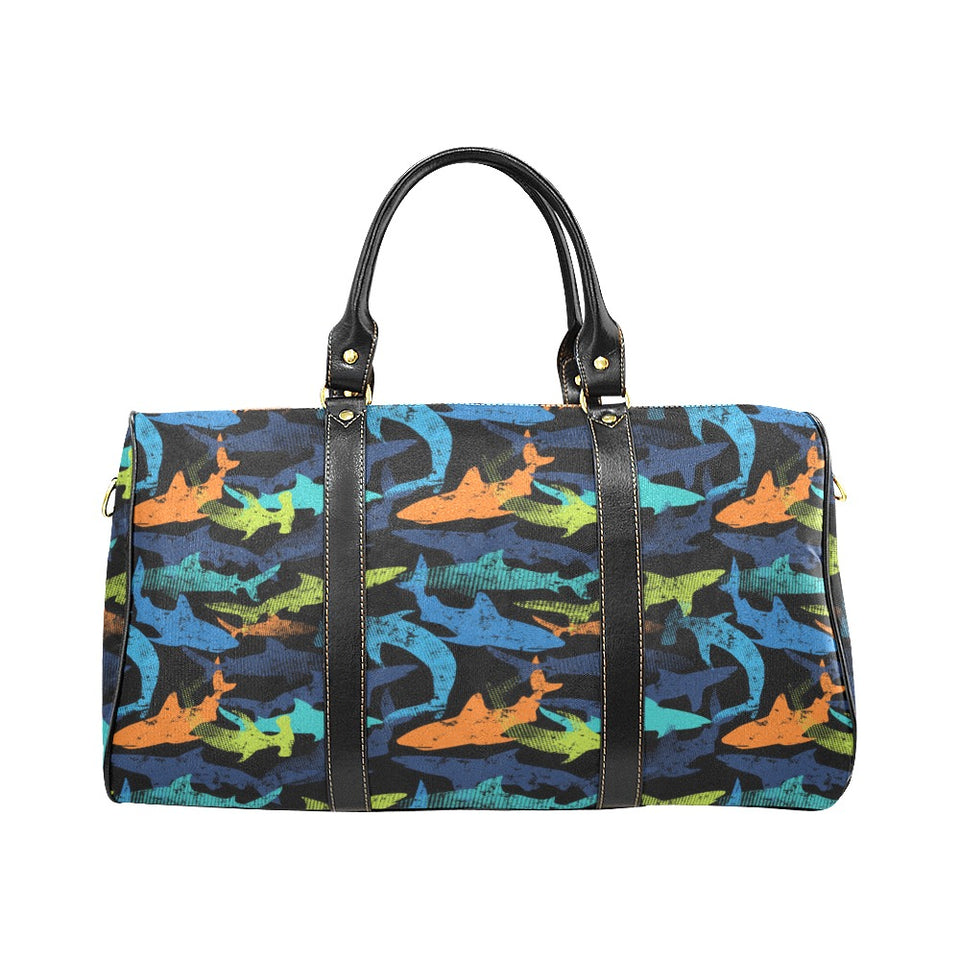 Colorful shark Travel Bag