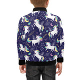 Hand drawn cute unicorn star planet Kids' Boys' Girls' Bomber Jacket