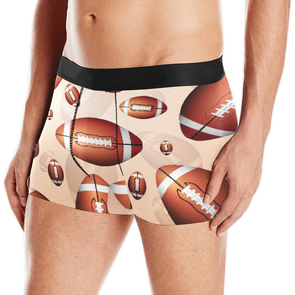 American football ball design pattern Men's All Over Print Boxer Briefs Men's Underwear
