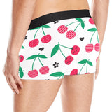 cherry pattern white background Men's All Over Print Boxer Briefs Men's Underwear