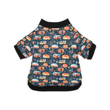Camper Van Pattern Print Design 05 All Over Print Pet Dog Round Neck Fuzzy Shirt