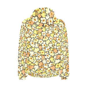 Popcorn Pattern Print Design 03 Men's Padded Hooded Jacket
