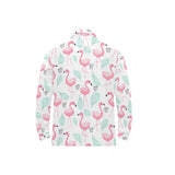 Cute flamingo pattern Men's Long Sleeve Polo Shirt