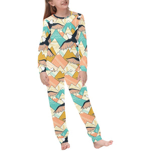 Eagle Pattern Print Design 02 Kids' Boys' Girls' All Over Print Pajama Set