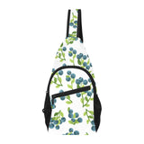 blueberry white background All Over Print Chest Bag
