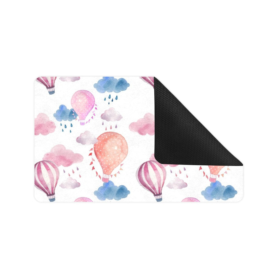 Watercolor air balloon cloud pattern Doormat