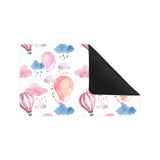Watercolor air balloon cloud pattern Doormat