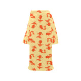 Goldfish Pattern Print Design 02 Blanket Robe with Sleeves