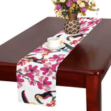 Toucan flower design pattern Table Runner
