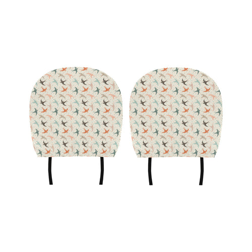 Swallow Pattern Print Design 02 Car Headrest Cover