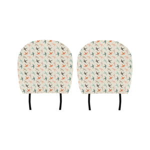 Swallow Pattern Print Design 02 Car Headrest Cover