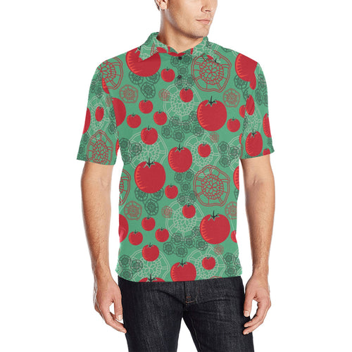 Tomato design pattern Men's All Over Print Polo Shirt