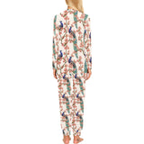 Peacock tropical flower pattern Women's All Over Print Pajama Set