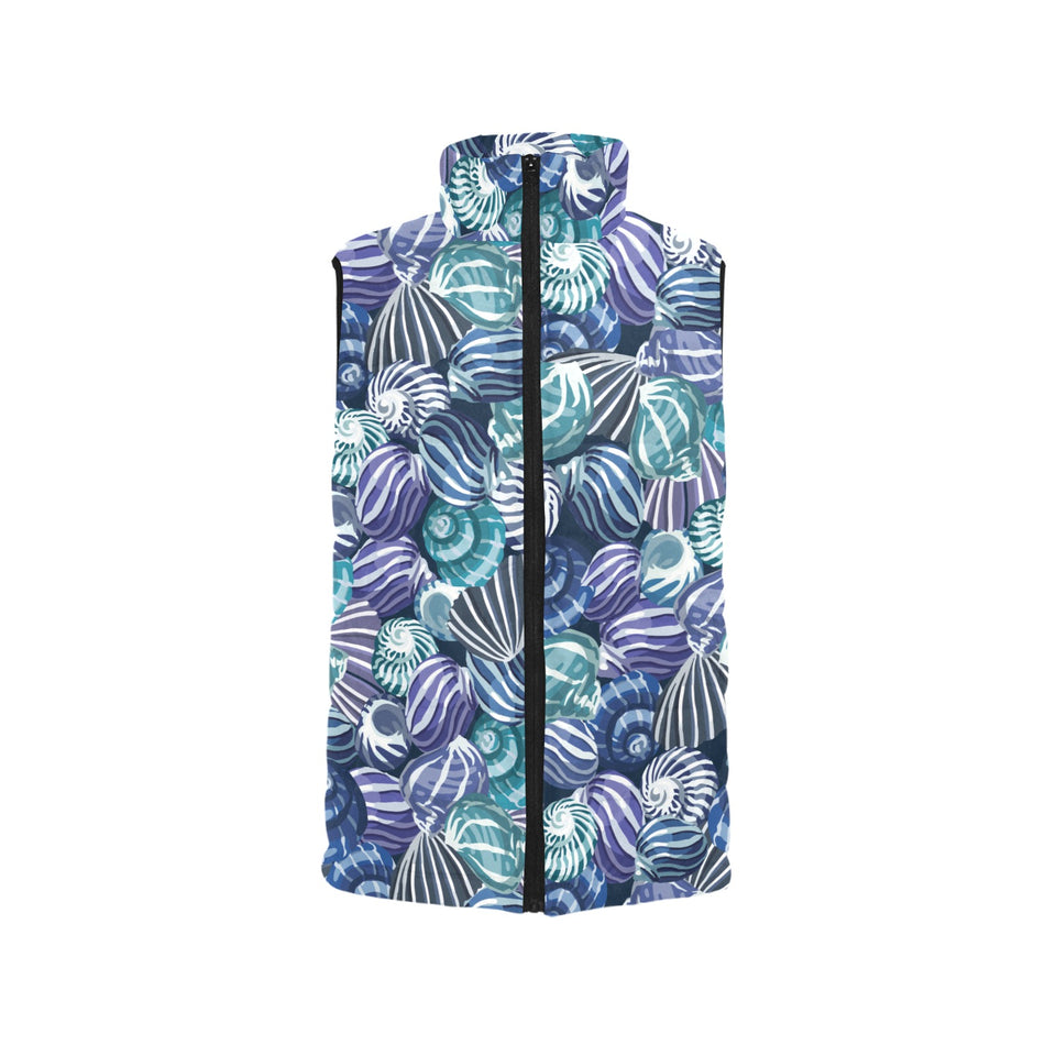 Shell design pattern Women's Padded Vest