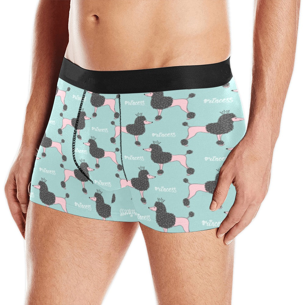 poodle dog green background Men's All Over Print Boxer Briefs Men's Underwear