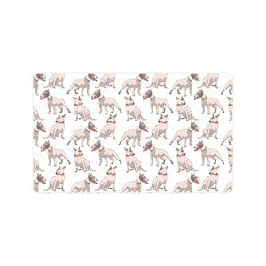 Bull Terrier Pattern Print Design 04 Doormat