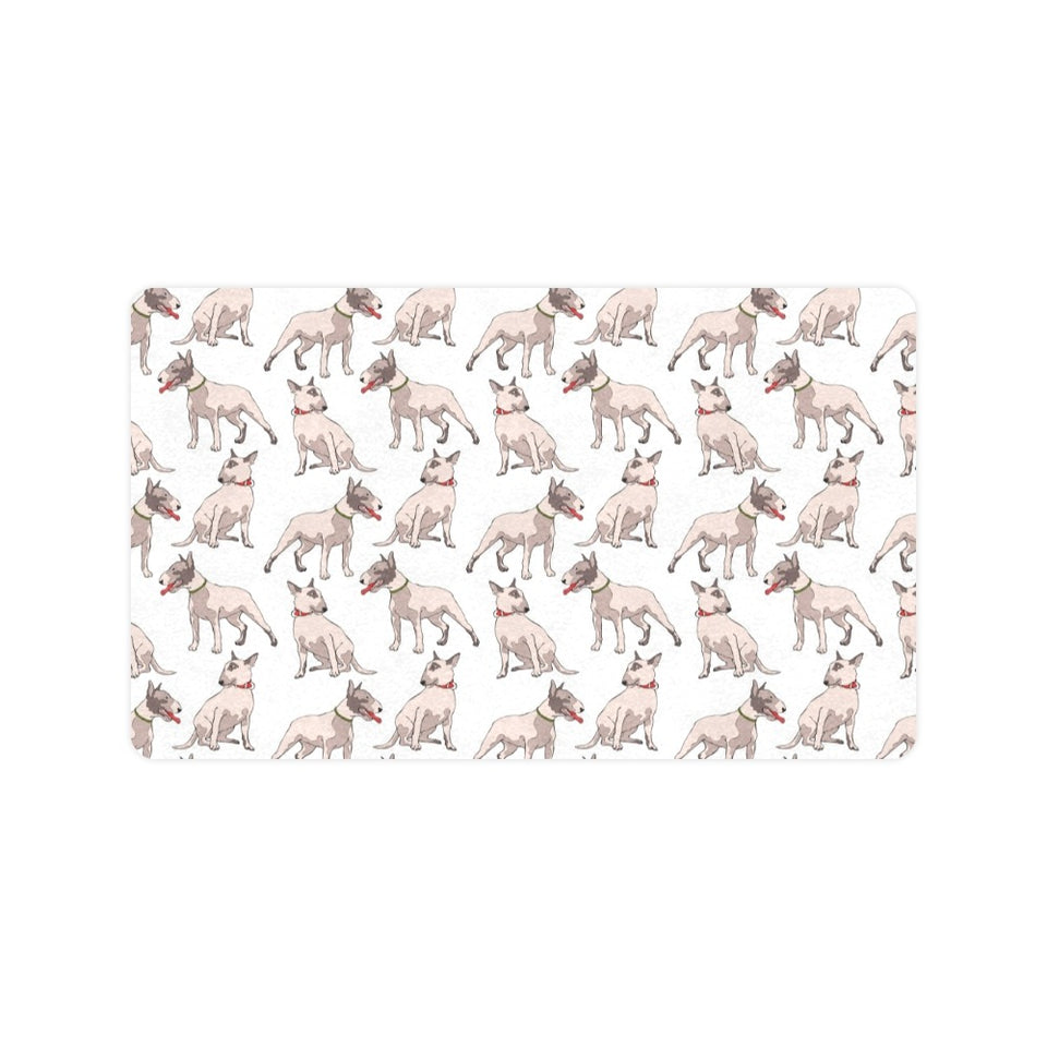 Bull Terrier Pattern Print Design 04 Doormat