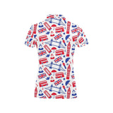 British Pattern Print Design 01 Women's All Over Print Polo Shirt
