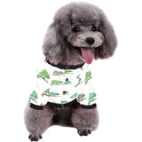 Chameleon lizard pattern All Over Print Pet Dog Round Neck Fuzzy Shirt