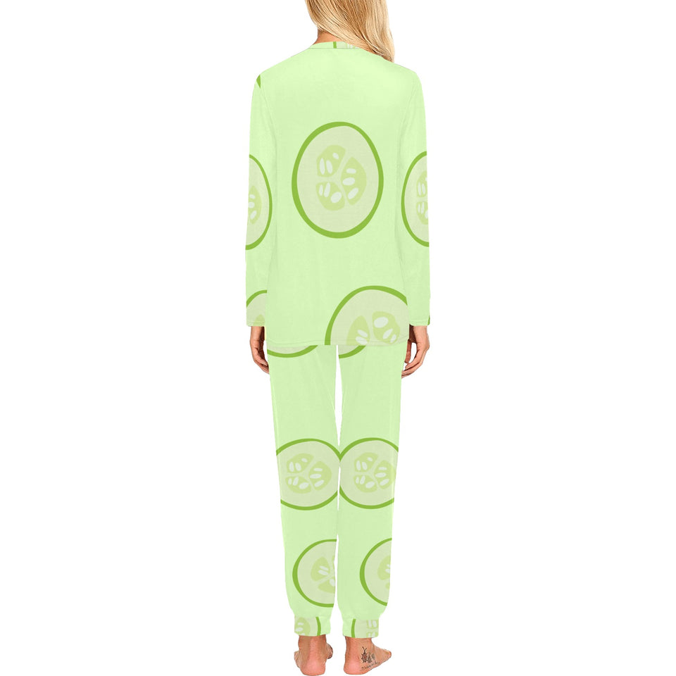 Cucumber pattern Women's All Over Print Pajama Set