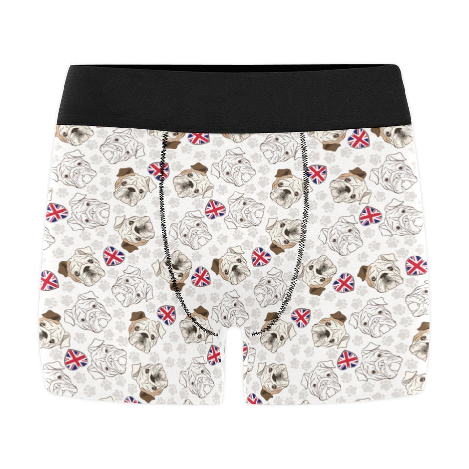 English Bulldog Pattern Print Design 01 Men's All Over Print Boxer Briefs Men's Underwear