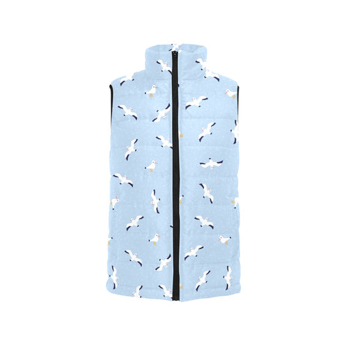 Seagull Pattern Print Design 02 Women's Padded Vest