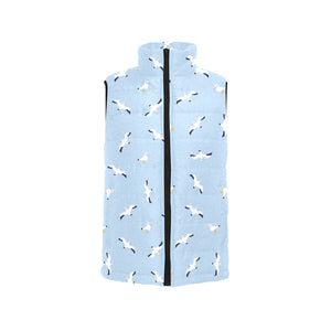 Seagull Pattern Print Design 02 Women's Padded Vest