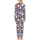 dragon fruits dark blue background Women's All Over Print Pajama Set