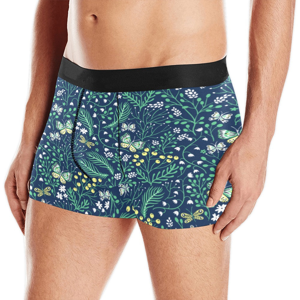 butterfly leaves pattern Men's All Over Print Boxer Briefs Men's Underwear