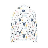 Cute sleeping sheep moon cloud pattern Kids' Boys' Girls' Padded Hooded Jacket