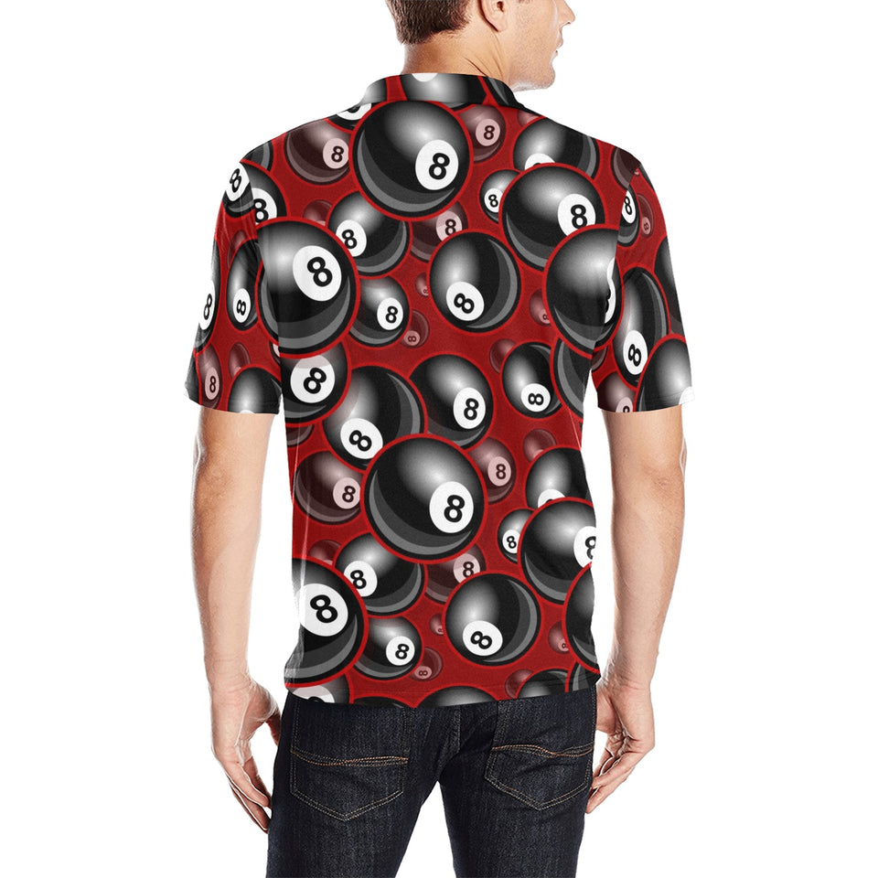 Billiard Ball Pattern Print Design 05 Men's All Over Print Polo Shirt