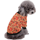 Fire flame pattern All Over Print Pet Dog Round Neck Fuzzy Shirt